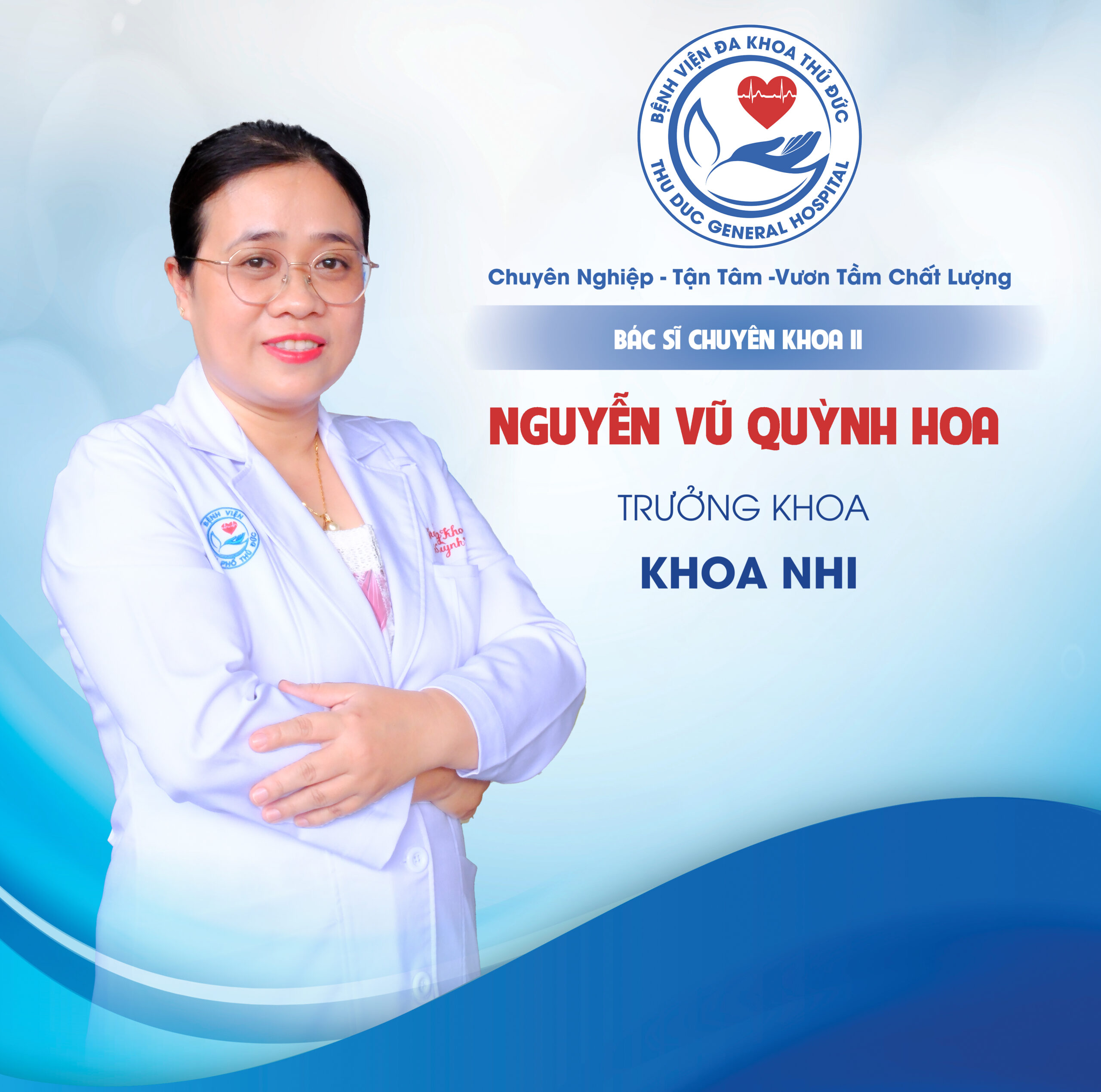 BSCKII. Nguyễn Vũ Quỳnh Hoa - Trưởng khoa Nhi