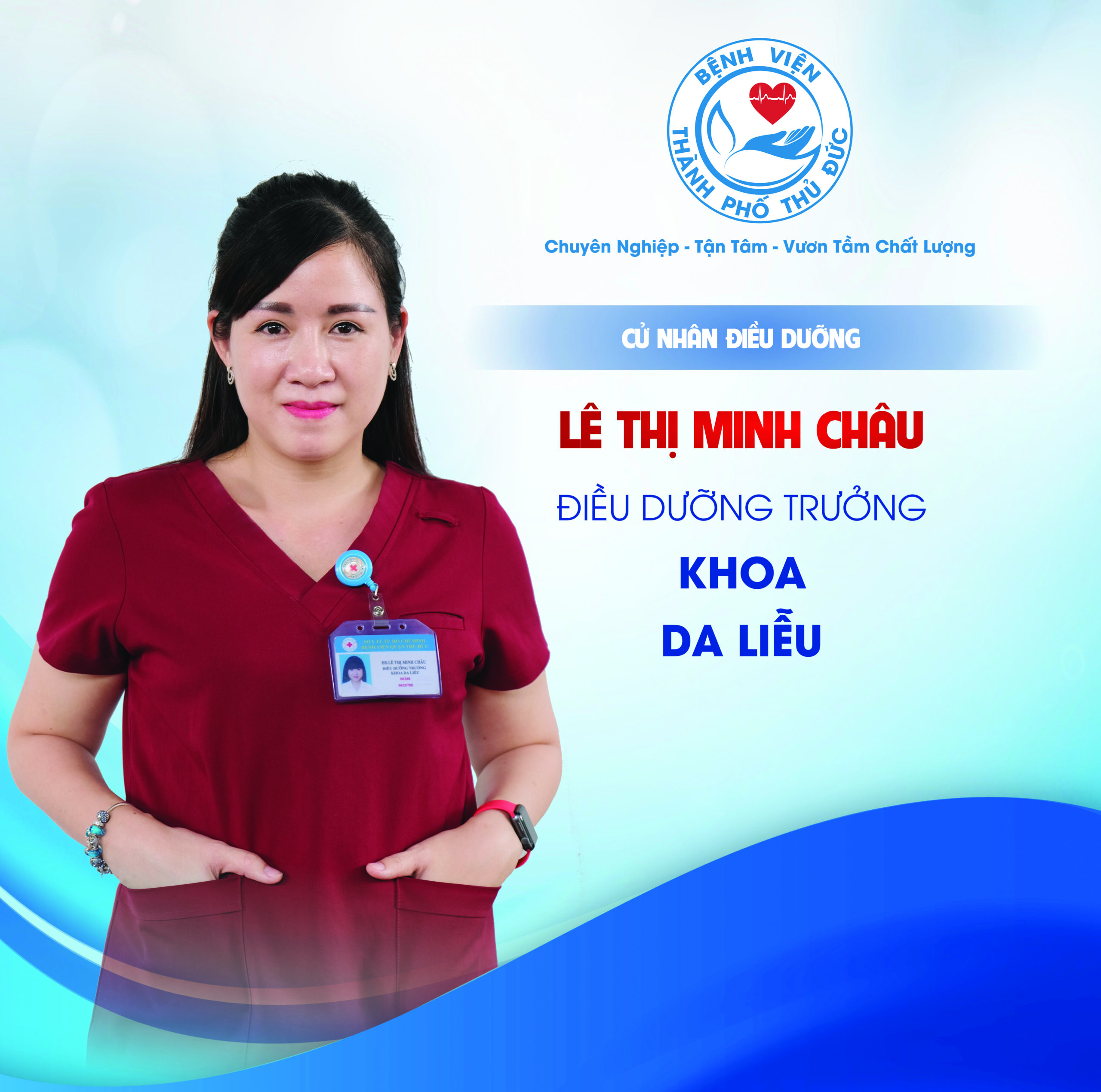 CNĐD Lê Thị Minh Châu - Điều dưỡng Trưởng khoa Da liễu