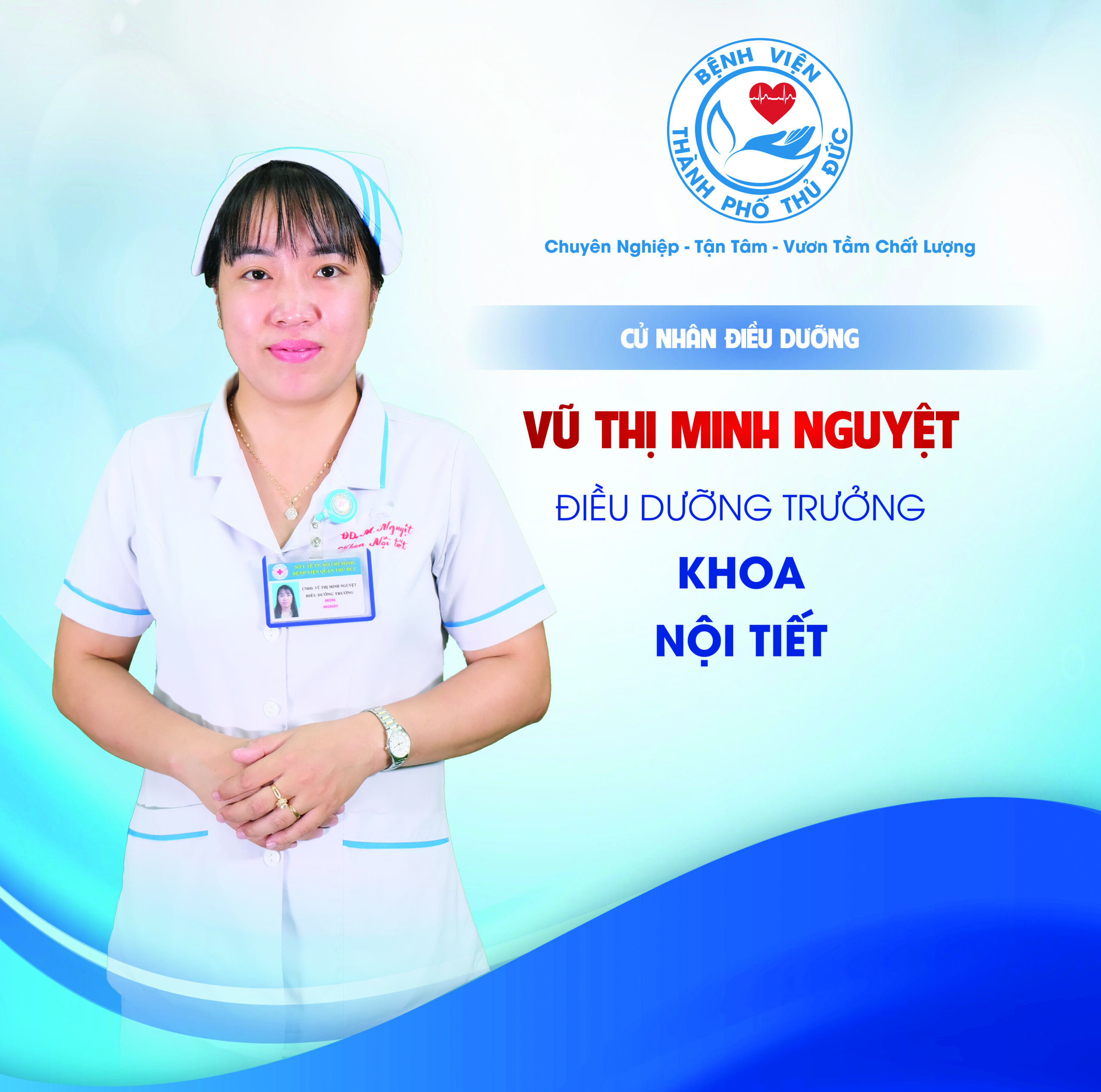 CNĐD. Vũ Thị Minh Nguyệt - Điều dưỡng Trưởng khoa Nội tiết