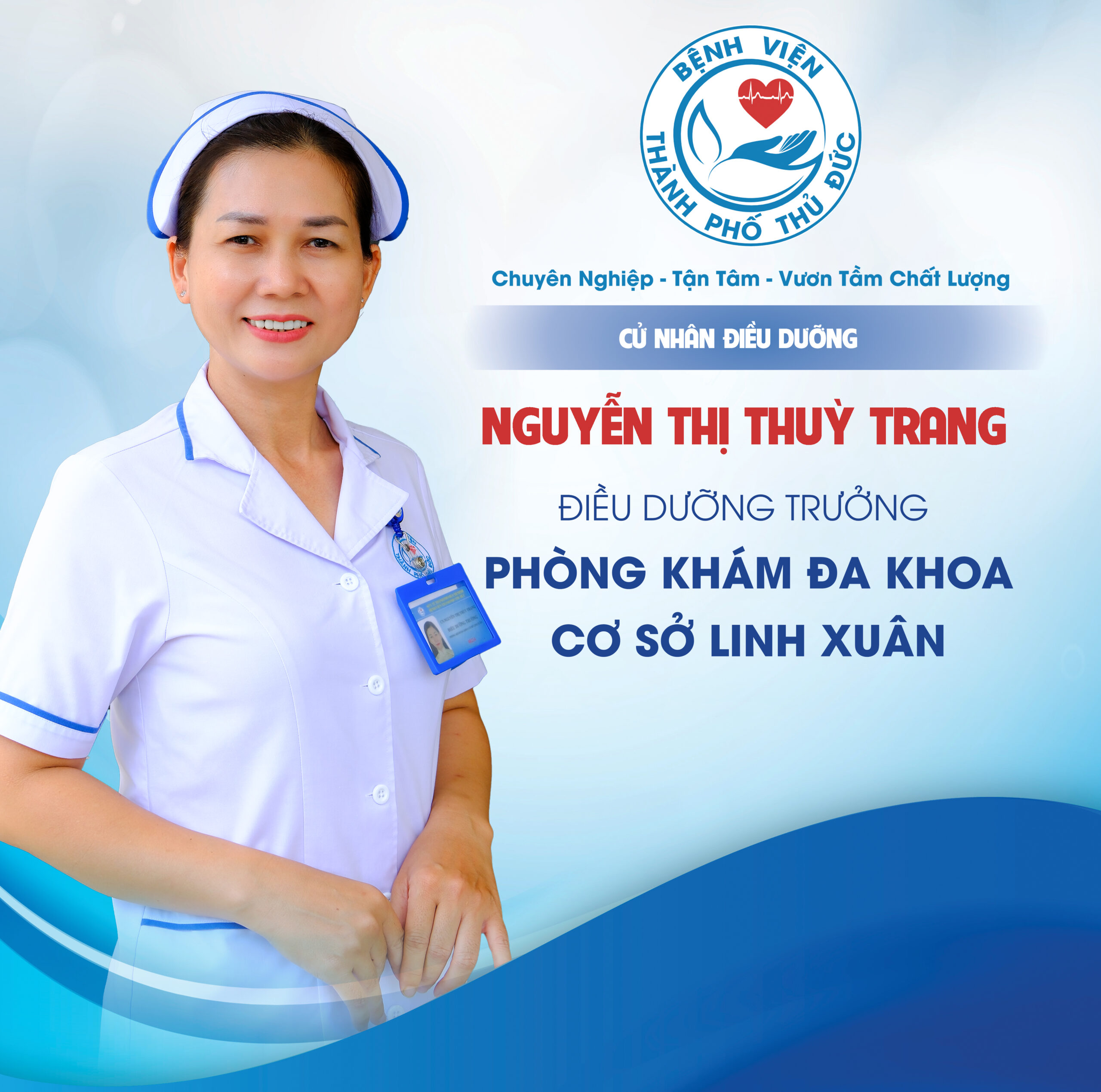 CNĐD. Nguyễn Thị Thùy Trang - Điều dưỡng Trưởng Phòng khám đa khoa Cơ sở Linh Xuân
