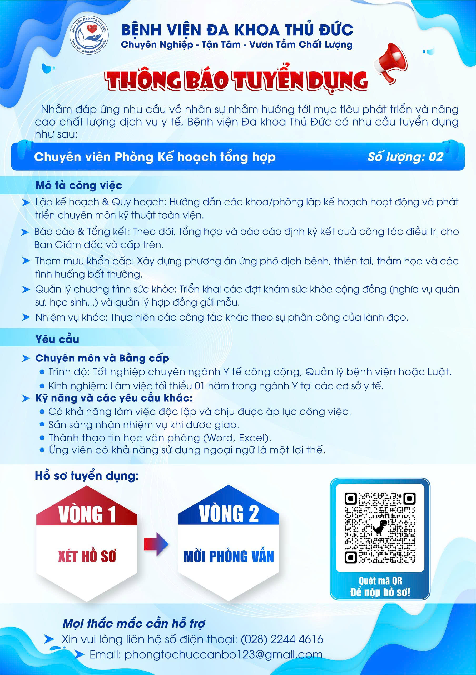 tuyen dung CV KHTH