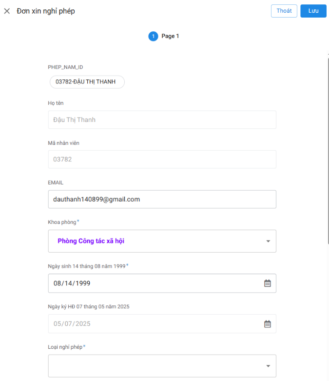 Phần mềm quản lý nghỉ phép và chấm công bằng ứng dụng Apps Script (phiên bản 3.0) 2 123123124