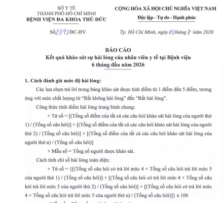 Báo cáo kết quả khảo sát sự hài lòng của nhân viên y tế tại Bệnh viện 6 tháng đầu năm 2026 41 Screenshot 2026 10 12 161455