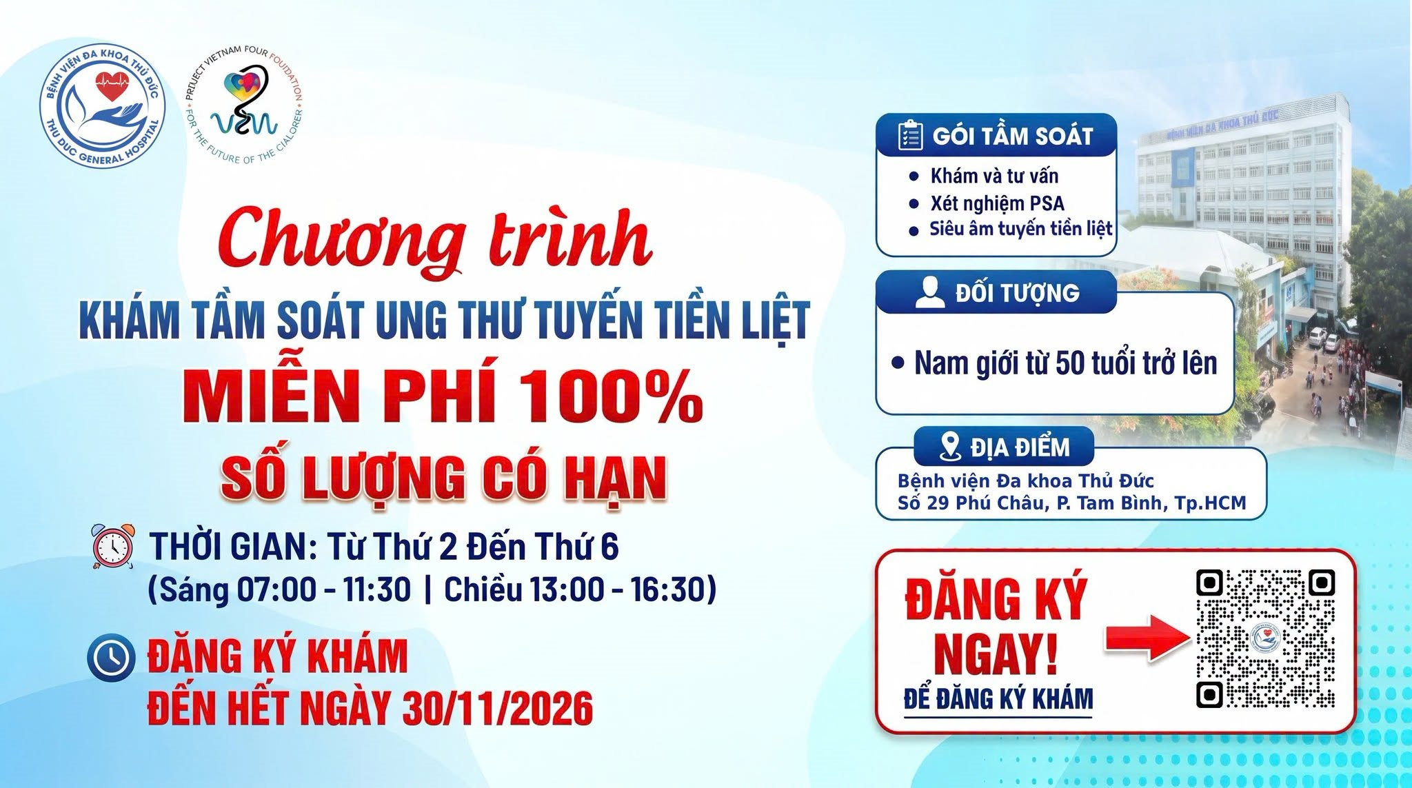 KHÁM TẦM SOÁT UNG THƯ TUYẾN TIỀN LIỆT MIỄN PHÍ 100%! 1 chuong-trinh-kham-tam-soat-ung-thu-tuyen-tien-liet-mien-phi-100