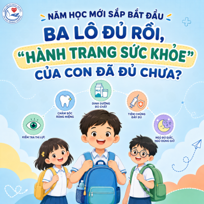 HÀNH TRANG SỨC KHỎE CHO TRẺ TRƯỚC THỀM NĂM HỌC MỚI