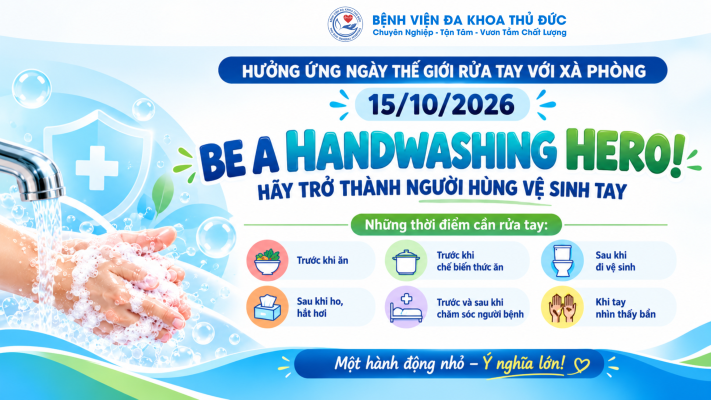 HƯỞNG ỨNG NGÀY THẾ GIỚI RỬA TAY VỚI XÀ PHÒNG 15/10/2026: “BE A HANDWASHING HERO!”